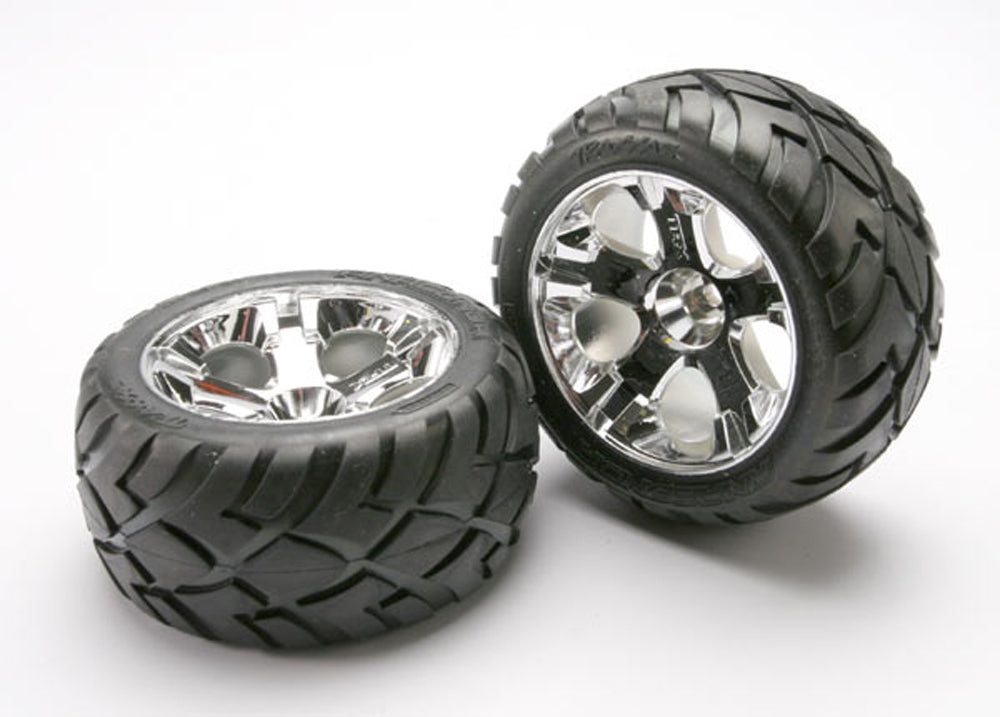 TRA5577R 5577R Anaconda Tires, All-Star 2.8" Wheels, Chrome, Nitro