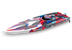 TRA57076-4-REDR 57076-4-REDR Spartan Brushless 36" Race Boat w/ TSM, Red