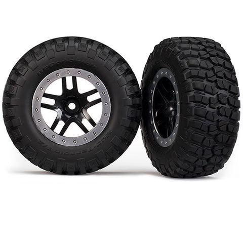 Traxxas 5883 BFG Mud-Terrain Tires, SCT SS Wheel, Satin Chrome