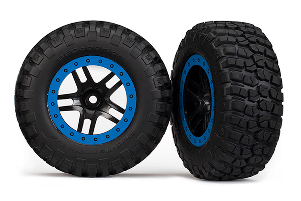 TRA5883A 5883A BFG Mud-Terrain Tires, SCT SS Wheel, Chrome/Blue