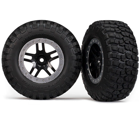 Traxxas 5885 BFGoodrich Tires, SCT Split-Spoke Wheel, Black/S Chrome