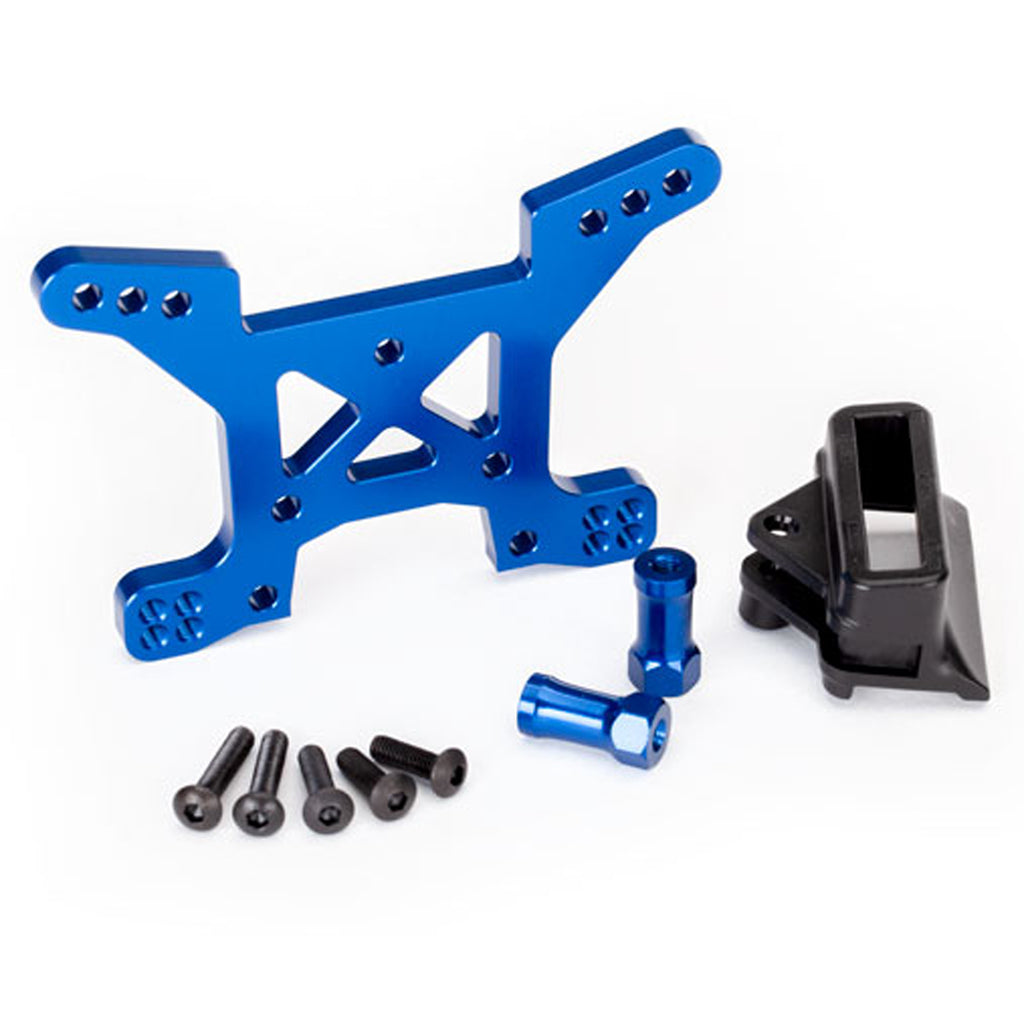 TRA6739X 6739X Front Aluminum Shock Tower, Blue