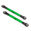 TRA6742G 6742G Front & Rear Aluminum Toe Links, Green