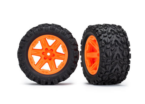 Traxxas 6773A Talon Extreme Tires, RXT Wheels, Orange