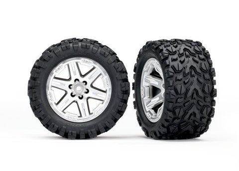Traxxas 6773R Talon Extreme Tires, RXT Wheels, Silver
