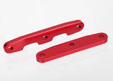 TRA6823R 6823R Front & Rear Aluminum Bulkhead Tie Bars, Red