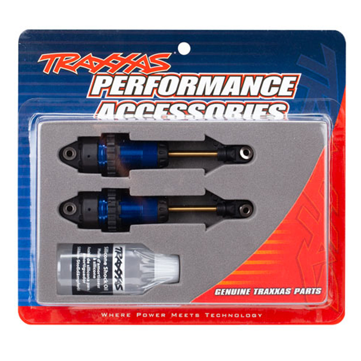 TRA7461 7461 Aluminum GTR Long Shocks, Blue