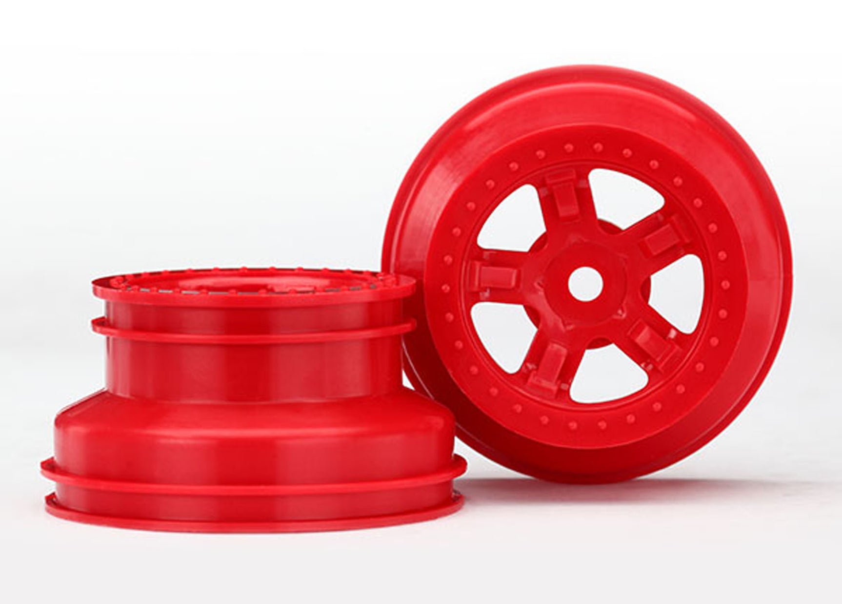 TRA7673R 7673R SCT Beadlock Style Dual Profile Wheels, Red