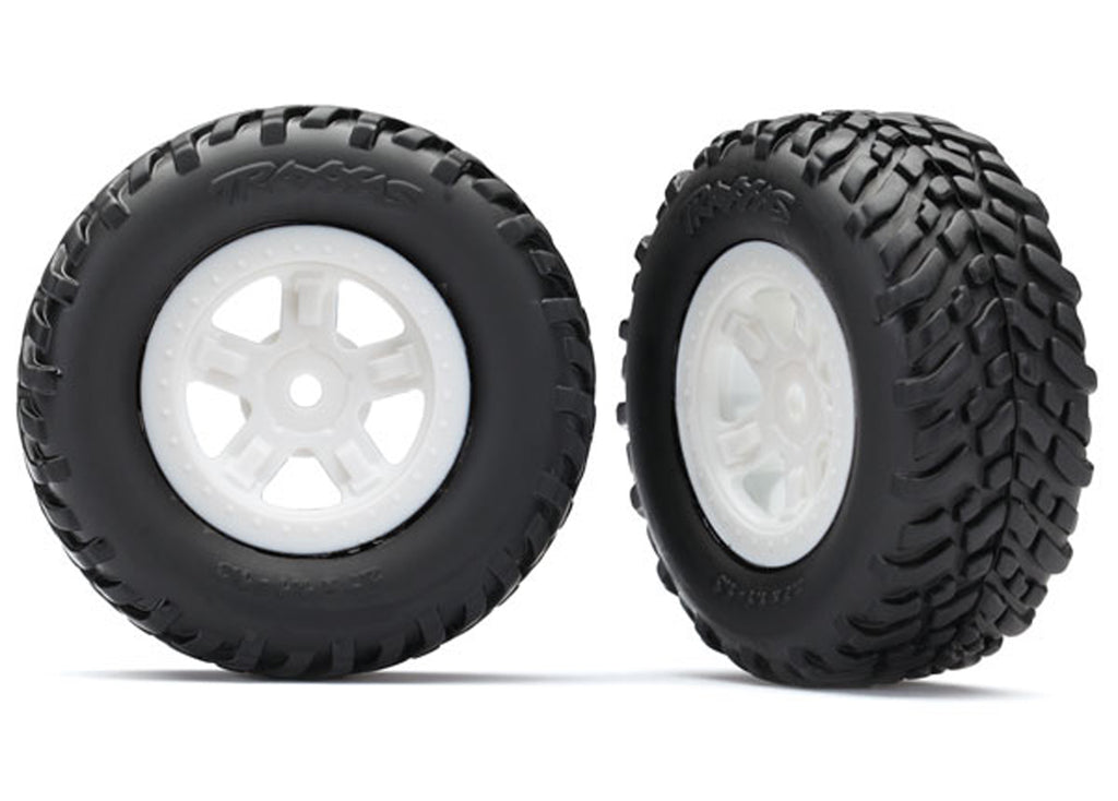 TRA7674X 7674X SCT Off-Road Racing Tires & SCT Wheels, White