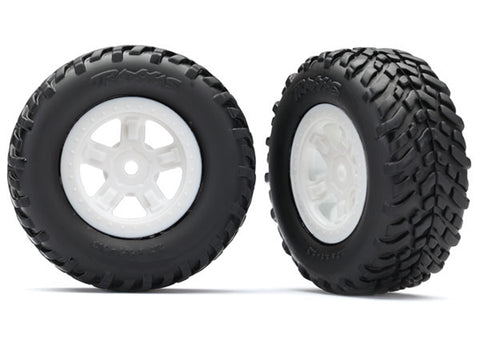 Traxxas 7674X SCT Off-Road Racing Tires & SCT Wheels, White