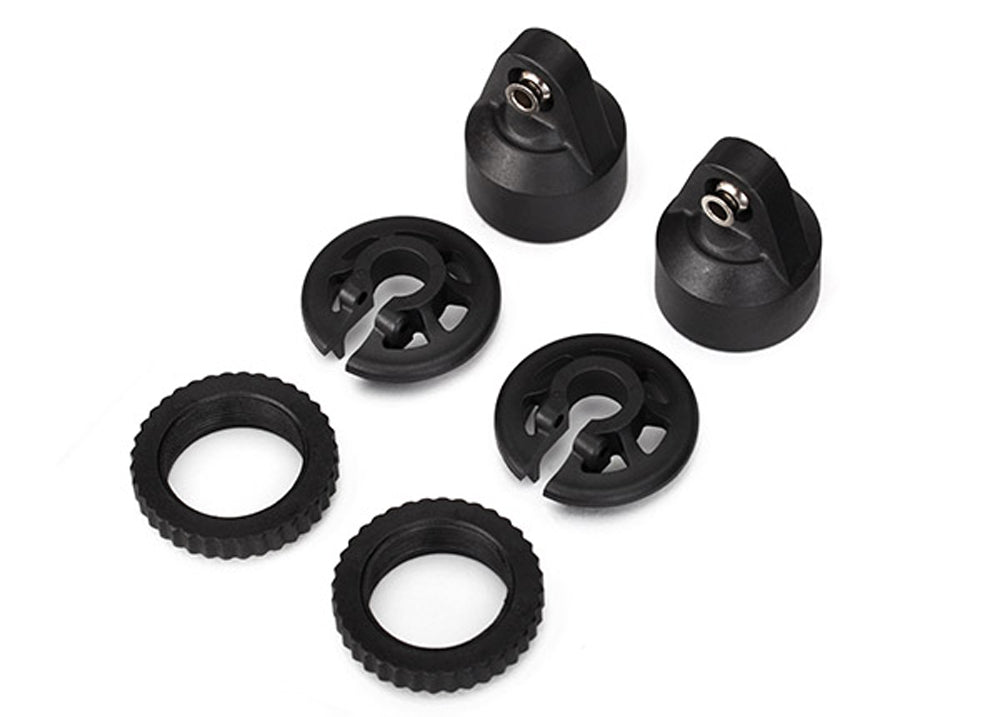 TRA7764 7764 Plastic GTX Shock Caps, Black, X-Maxx