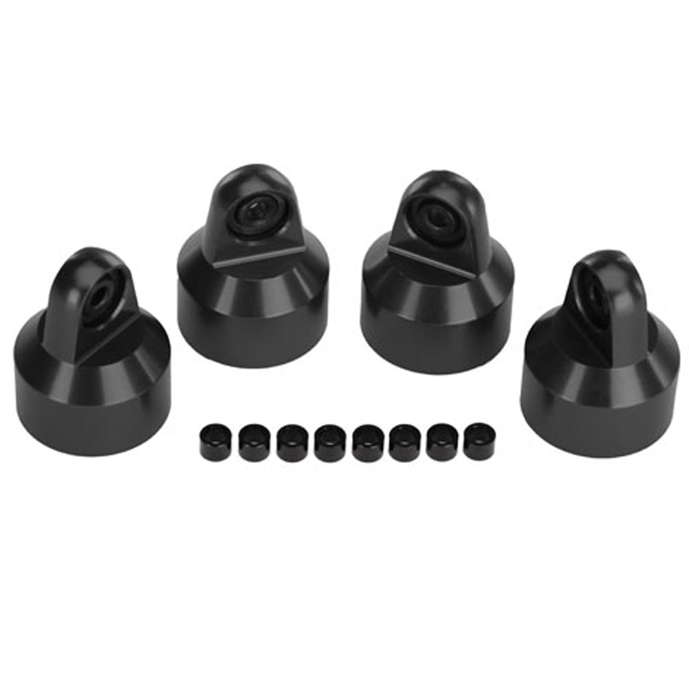 TRA7764X 7764X Aluminum GTX Shock Cap, Black, X-Maxx