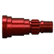 TRA7768R 7768R Aluminum Stub Axle, Red, X-Maxx