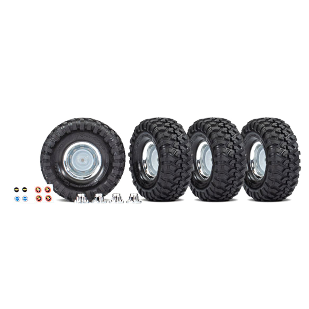 TRA8166X 8166X Canyon Trail Tire, 1.9" Wheel Set, Chrome
