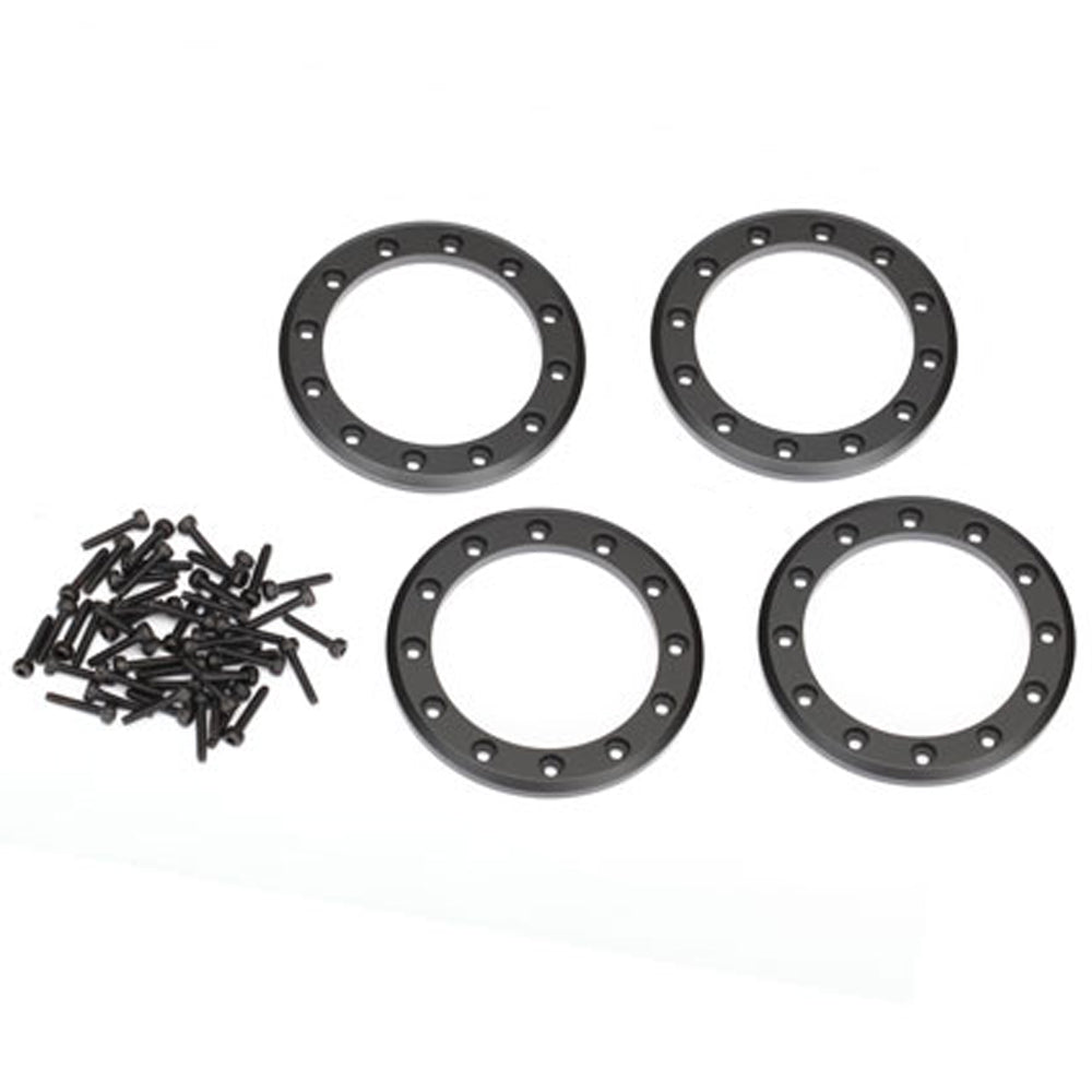 TRA8169T 8169T Aluminum Beadlock Rings, 1.9", Black