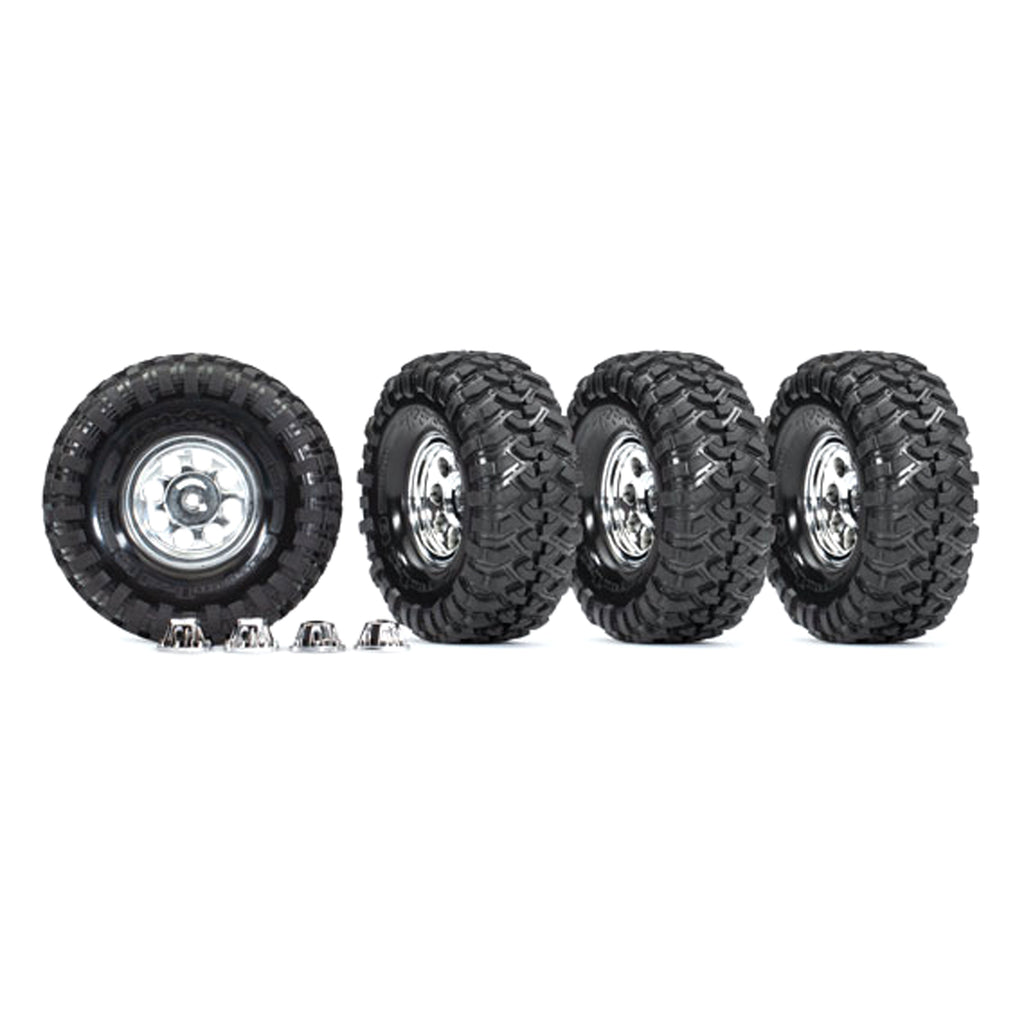 TRA8183X 8183X Canyon Trail Tires, 1.9" Classic Wheels Set, Chrome