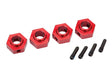 TRA8269R 8269R Aluminum Hex 12mm Wheel Hubs, Red