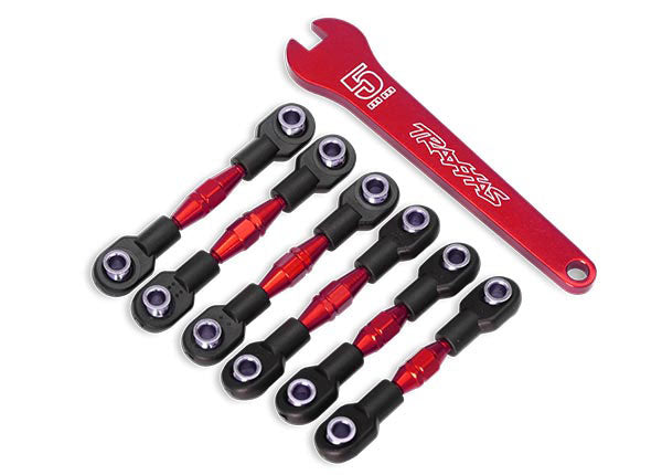 TRA8341R 8341R Aluminum Turnbuckles, Camber Links, Red