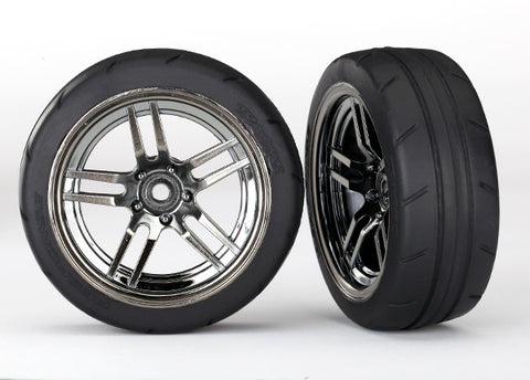Traxxas 8373 Response Tires, Split Spoke Wheels, 1.9", Blk Chrome