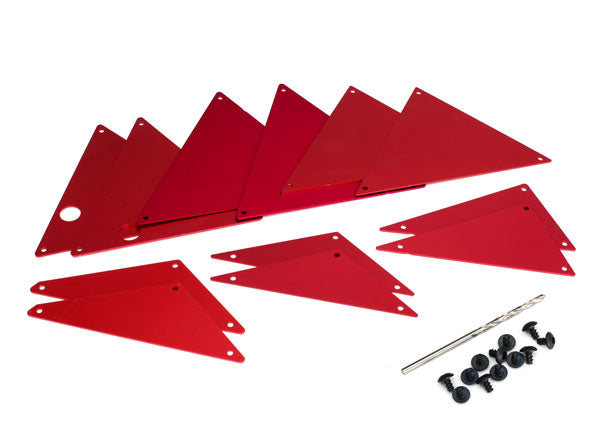 TRA8434R 8434R Aluminum Tube Chassis Inner Panel Set, Red