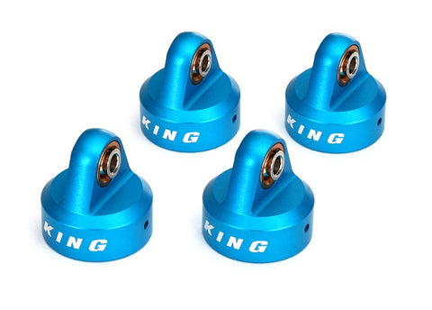 Traxxas 8457 Aluminum King Shock Caps, Blue