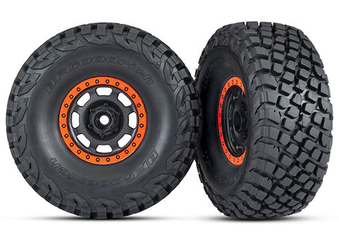 Traxxas 8472 Baja KR3 Tires, Desert Racer Wheels, Black/Orange