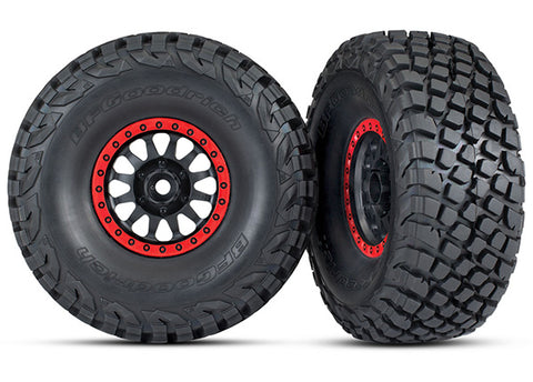 Traxxas 8474 Baja KR3 Tires, Method Race Wheels, Blk/Red, UDR