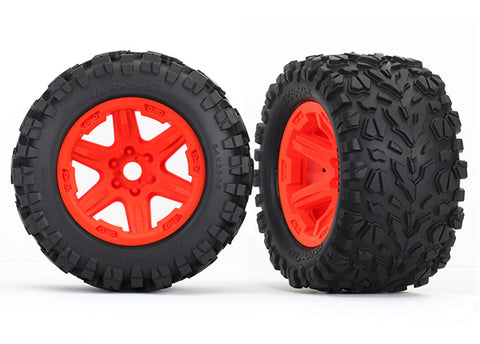 Traxxas 8672A Talon EXT Tires & Wheels, Foam Inserts, Orange