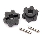 TRA8956 8956 Plastic Hex Wheel Hubs, Black