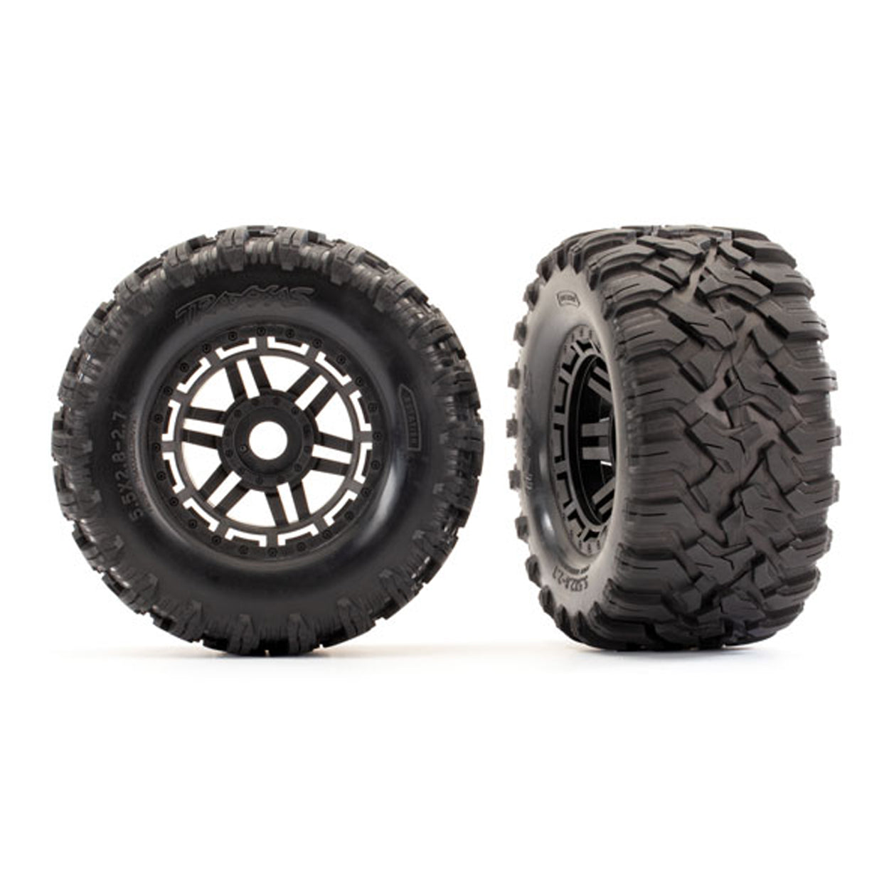 TRA8972 8972 Maxx AT Tires, Maxx Wheels, 17mm Splined, Black