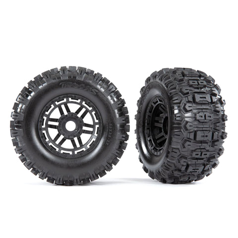 Traxxas 8973 Sledgehammer Tires, 2.8" Dual Profile Wheels, Black