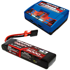 XO-1 Lipo Red & Charger 2872X 11.1V 5000 mAh 3S LiPo Battery & EZ-Peak Charger