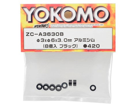 Yokomo ZC-A3630B Aluminum Shim, 3x6x3.0mm